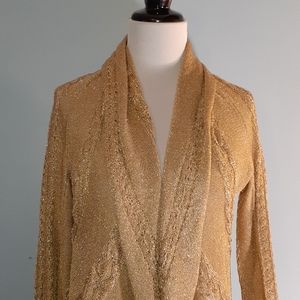Alfani Gold Cowl Collar Sweater Size Small